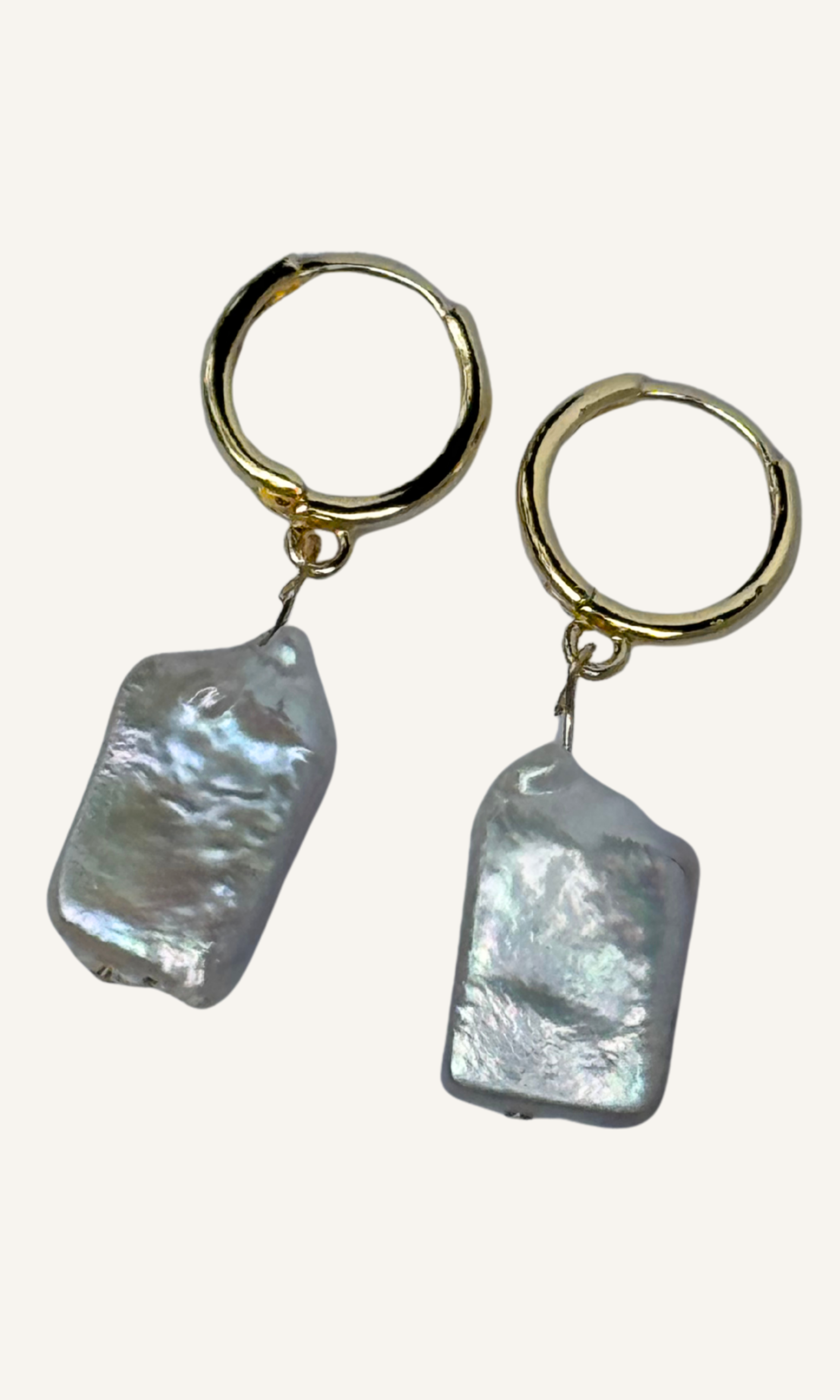 Freshwater Pearl on a gold filled huggie