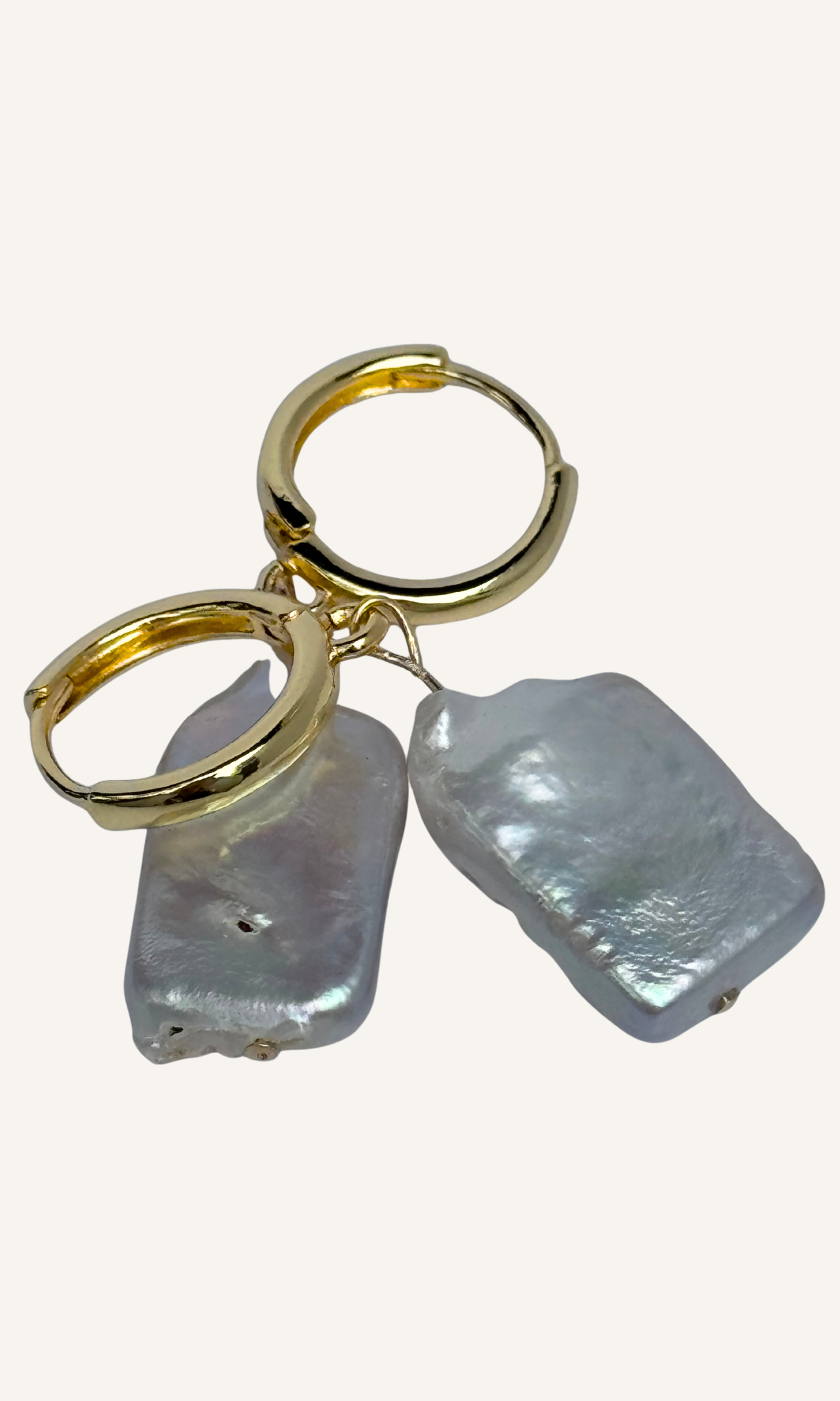 Freshwater Pearl on a gold filled huggie