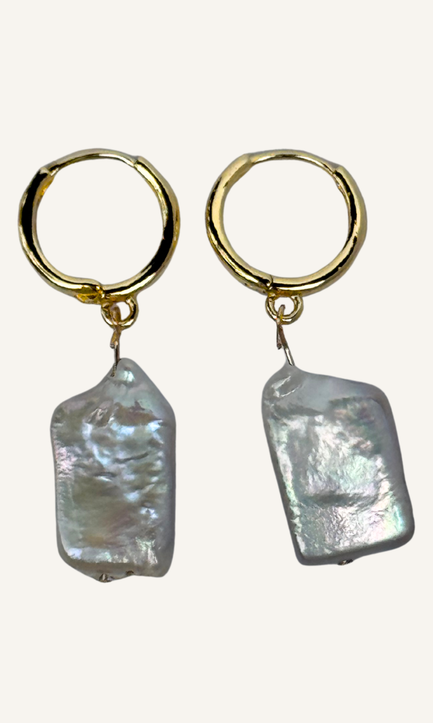 Freshwater Pearl on a gold filled huggie