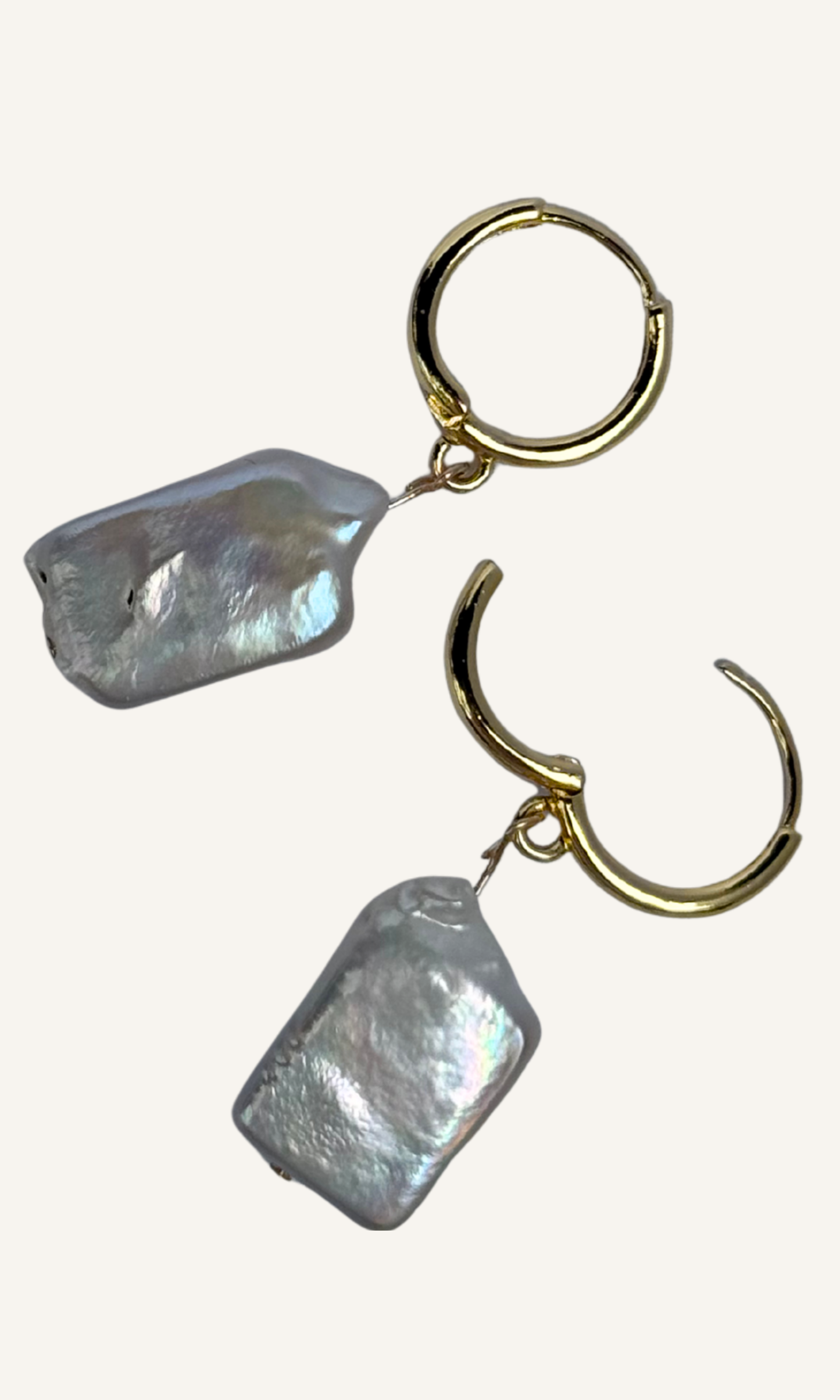 Freshwater Pearl on a gold filled huggie