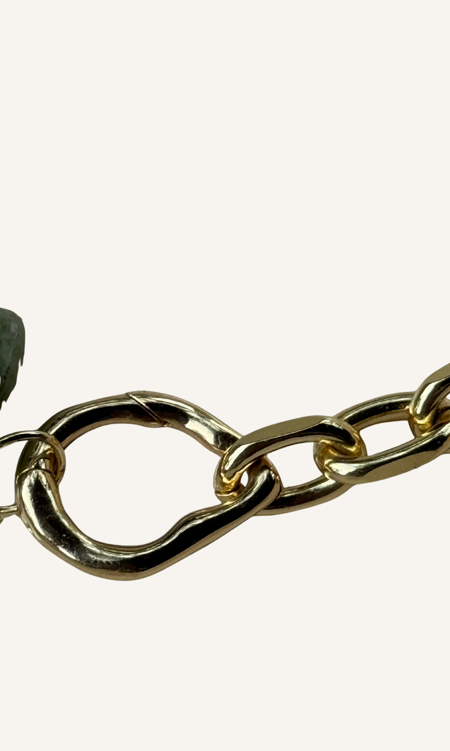 Green Apatite necklace on a gold filled chain with a push gate clasp