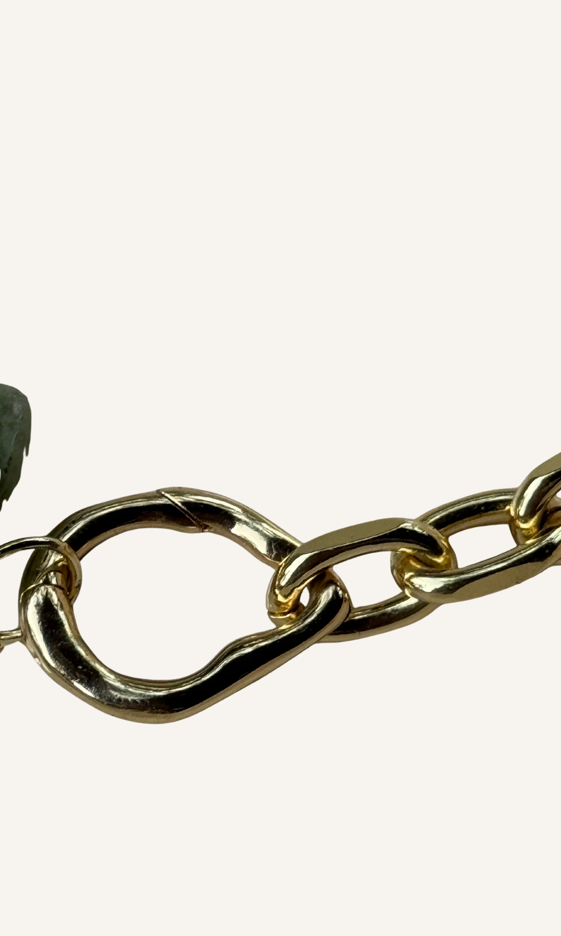 Green Apatite necklace on a gold filled chain with a push gate clasp