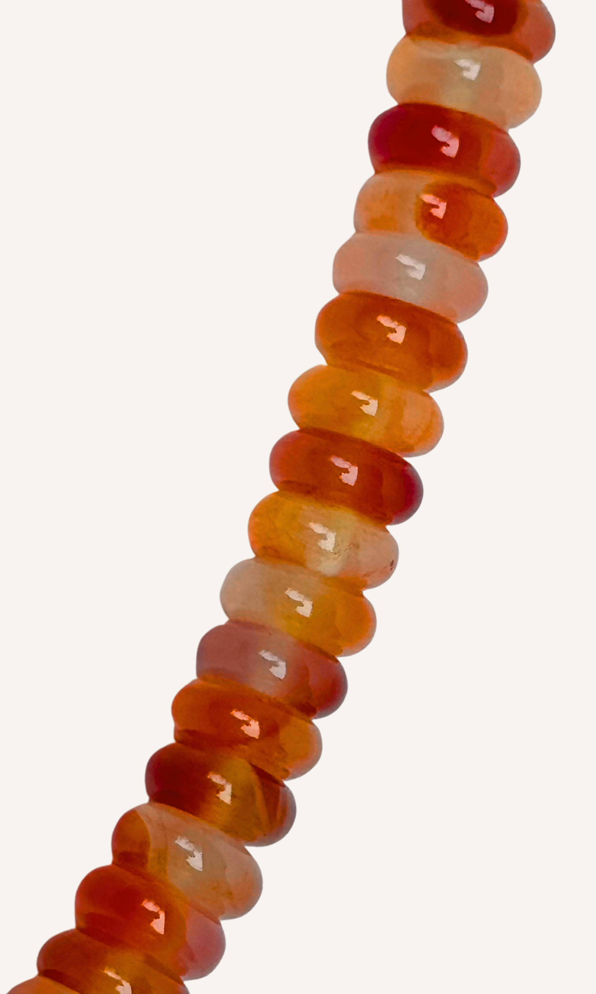 Orange Carnelian and Freshwater Pearl necklace with gold filled findings and a toggle closure